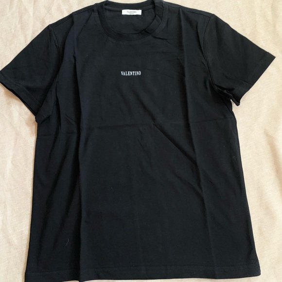 Valentino Tops - NEW valentino black small logo cotton  T-shirt size M